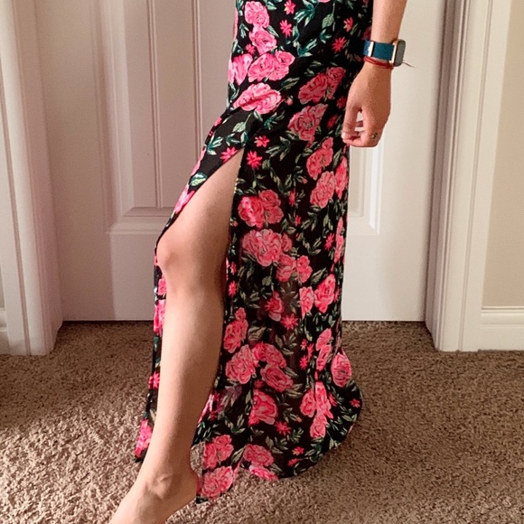 Long Maxi Floral Dress XS - Picture 2 of 3